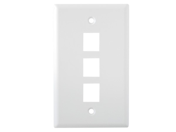 Linkbasic Three Port Faceplate 115 x 70mm (10 Pack)