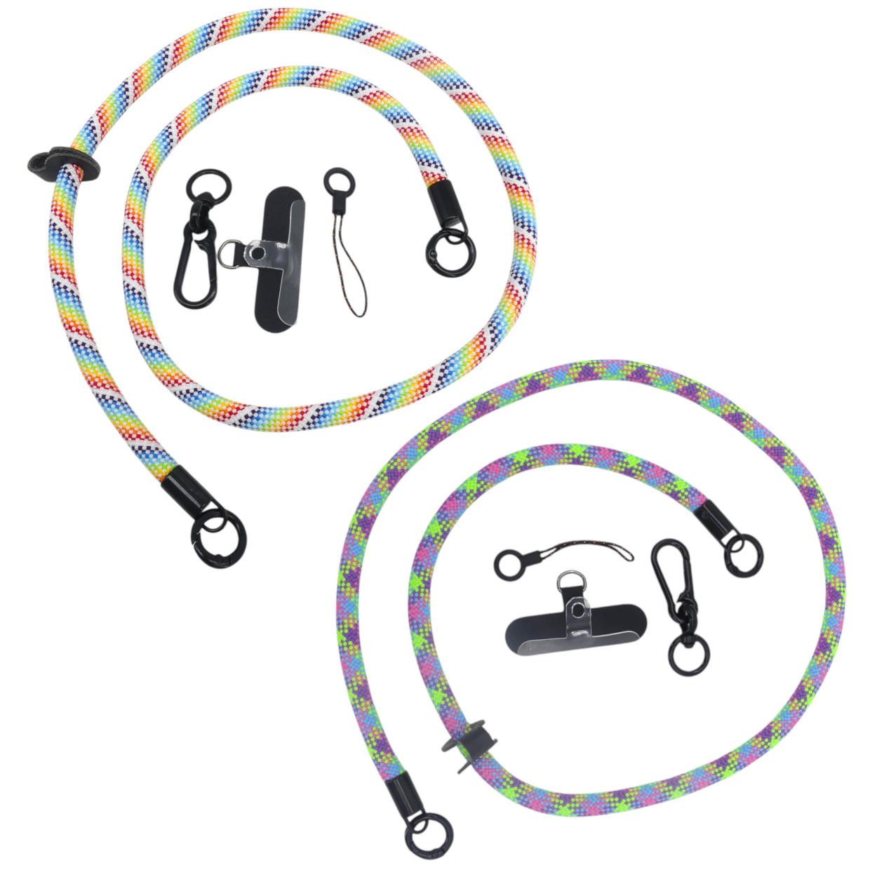 CELL LANYARDS 85CM RAINBOW - 2 PACK