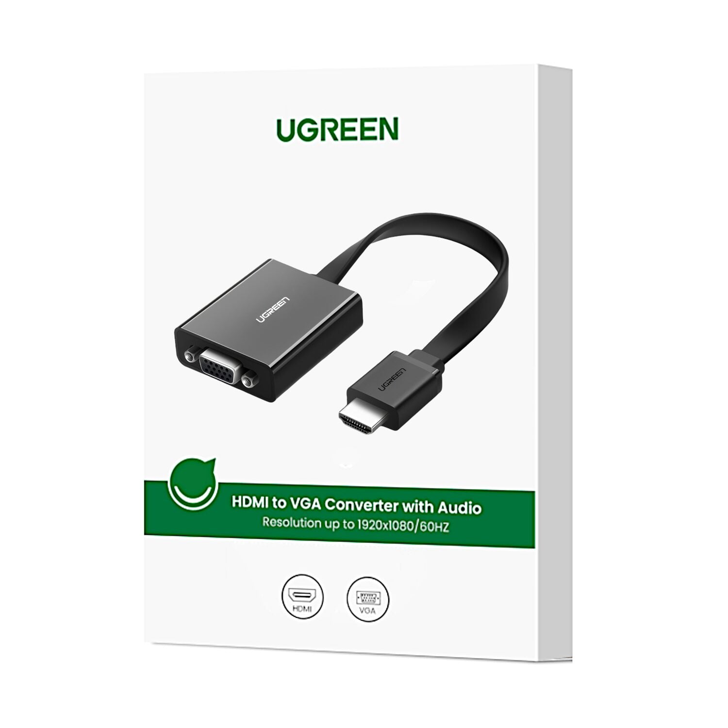 UGREEN HDMI to VGA Adapter, with 3.5mm Audio and Power Port - Black – image 5