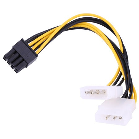 MOLEX (M) X2 TO PCI-E 8P (M) 0.2M
