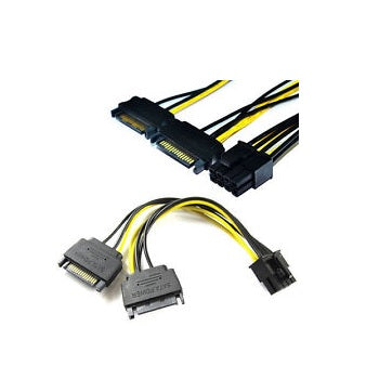 2 X SATA MALE TO 8 PIN CPU - image 2