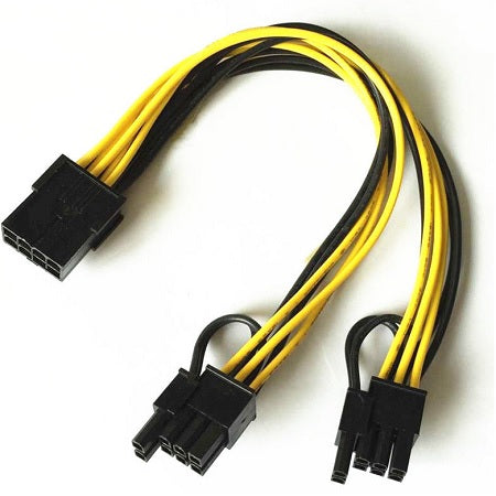8 PIN FEMALE TO 2 X 6 +2 PIN MALE - image 2