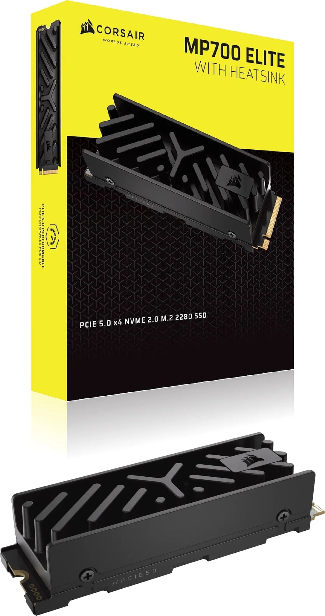 Corsair MP700 ELITE with Heatsink 2TB M.2 NVMe PCIe Gen. 5 x4 SSD Read Up To 10 00MB/s; Write up to 8500MB/s - image 2