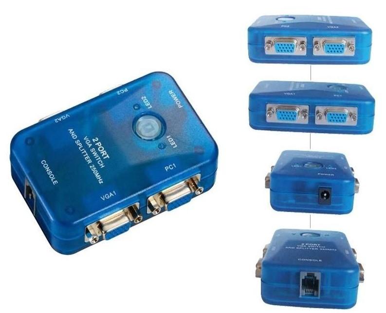 2 IN 2 OUT VGA SWITCH AND SPLITTER - image 2