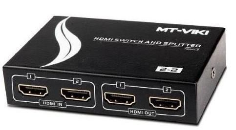 2 IN 2 OUT HDMI SWITCH AND SPLITTER - image 2