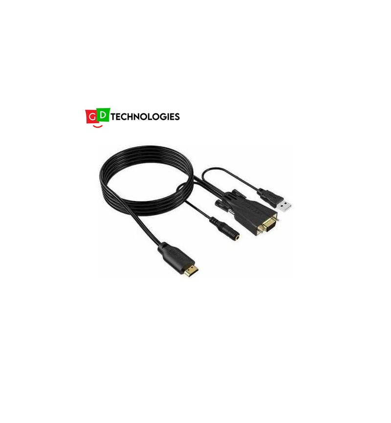 MT-VIKI HDMI (M) TO VGA (M) + AUDIO 1.2M