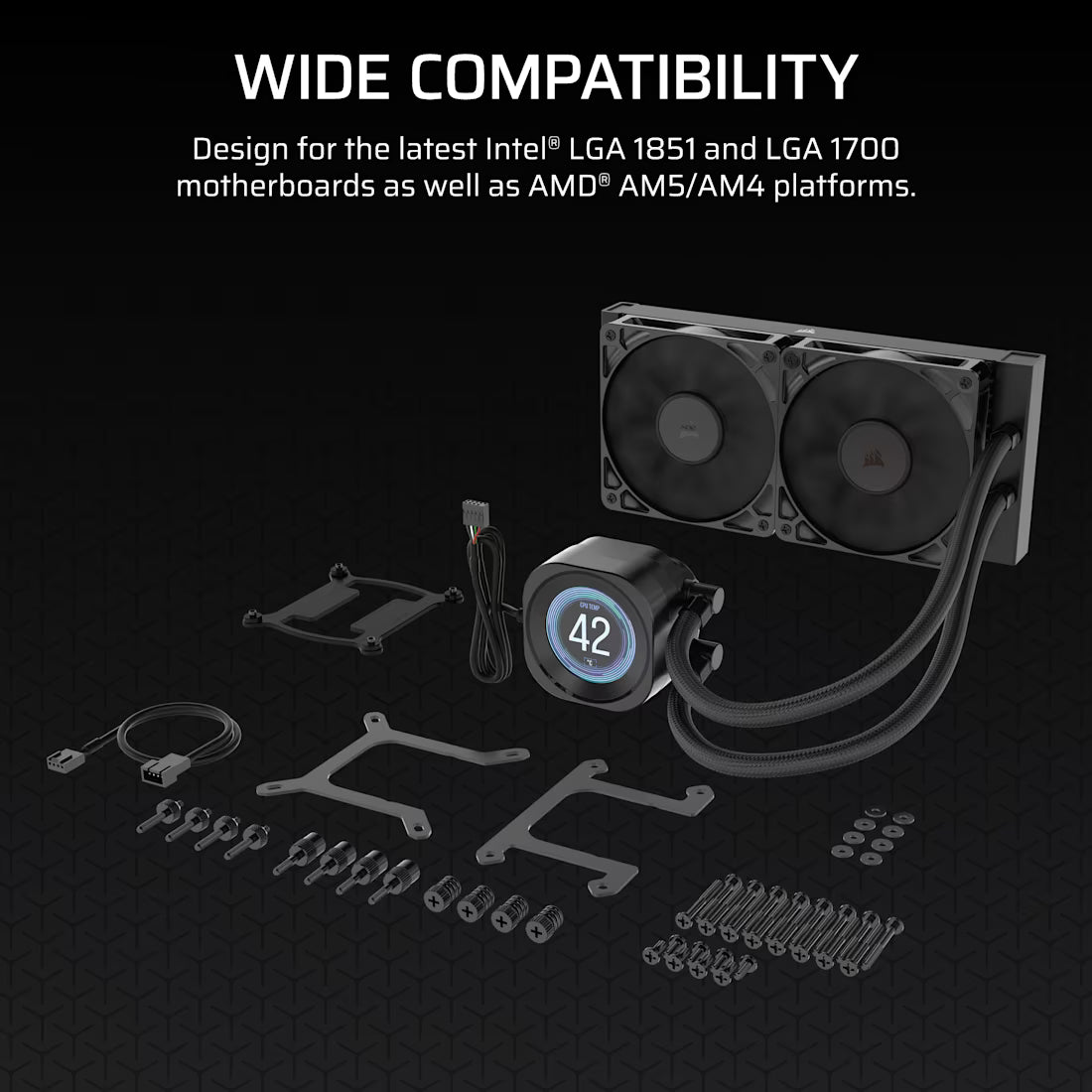 NAUTILUS 240 RS LCD Liquid CPU Cooler – 2.1'''' IPS LCD Screen – RS120 Fans – 240 mm Radiator – LGA 1851/1700;
AMD® AM5/AM4 - - image 19