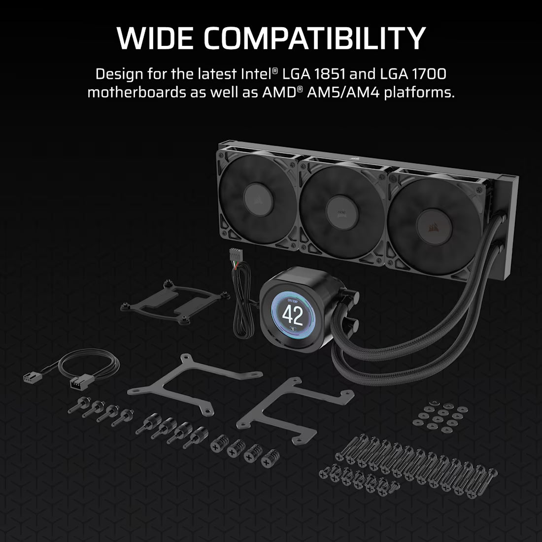NAUTILUS 360 RS LCD Liquid CPU Cooler – 2.1 IPS LCD Screen RS120 Fans 360 mm Radiator LGA 1851/1700 AMD® AM5/AM4 - image 19