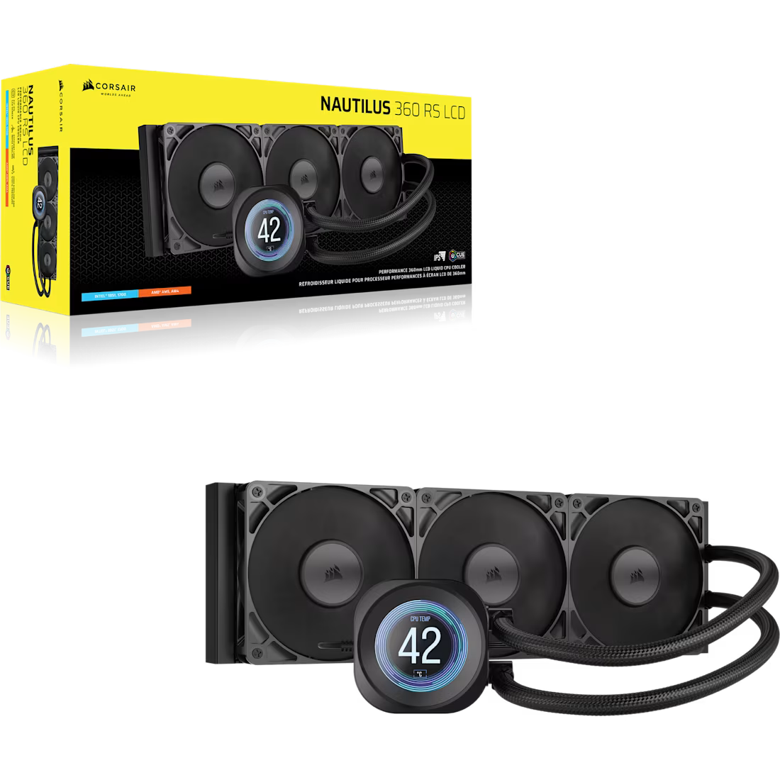 NAUTILUS 360 RS LCD Liquid CPU Cooler – 2.1 IPS LCD Screen RS120 Fans 360 mm Radiator LGA 1851/1700 AMD® AM5/AM4 - image 20