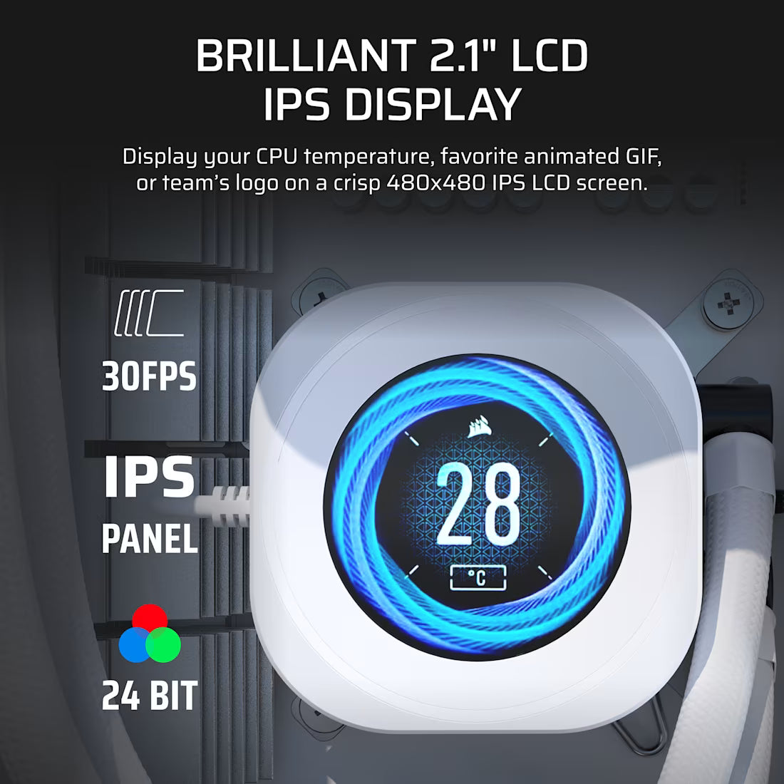 NAUTILUS 360 RS LCD Liquid CPU Cooler – 2.1'' IPS LCD Screen – RS120 Fans – 360mm Radiator – LGA1851/1700 AMD AM5/AM4 - image 14