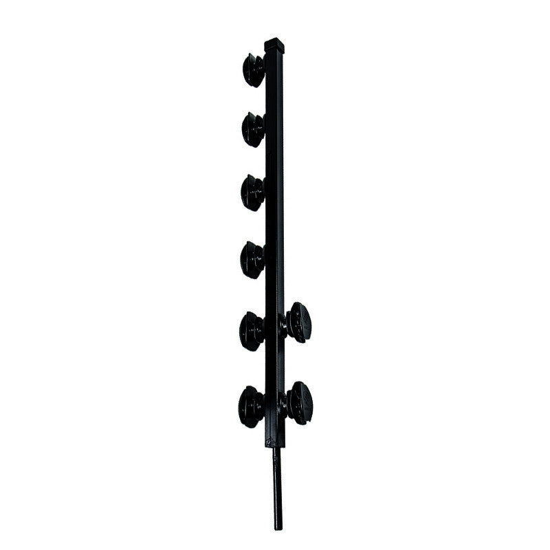 Nemtek Fence Pole - 6Line Square Tube Galv PC Black+Pin Jurassic Black ESQR-6HDPCB