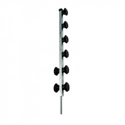 Nemtek Fence Pole - 6Line Square Tube Jurassic Galv Angled Powder Coal ESQJ-6HDBAPCS