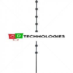 Nemtek Fence Pole - 8Line Round Bar Black  ER-8B