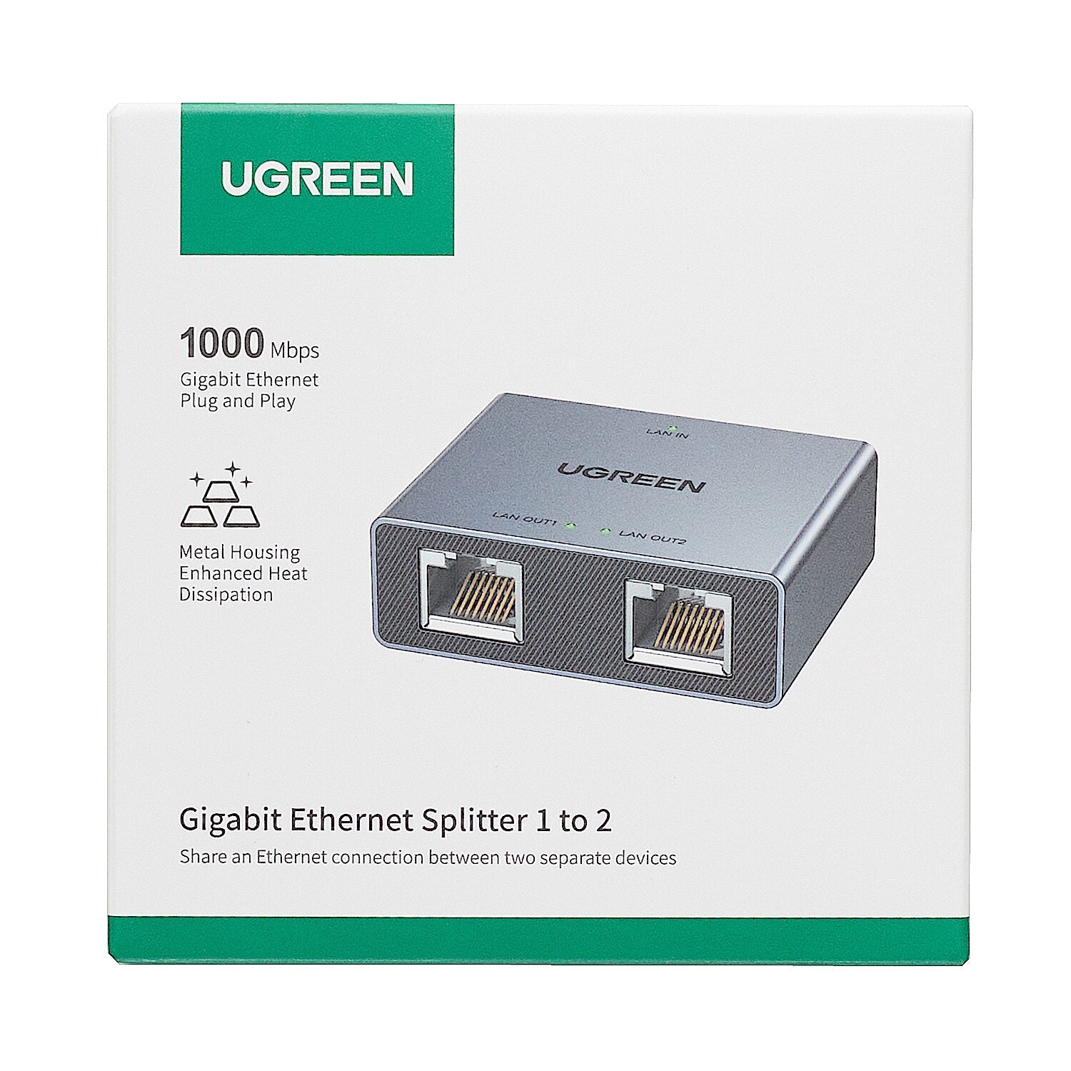 UGREEN 1-to-2 Gigabit Ethernet Splitter, 1000Mbps LAN Network Adapter – image 5