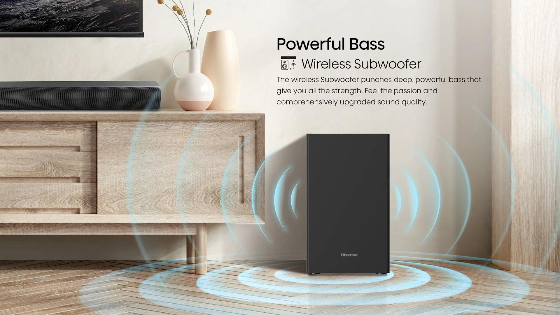 SOUNDBAR 2.1CH, 140W WLESS SUBWOOFER