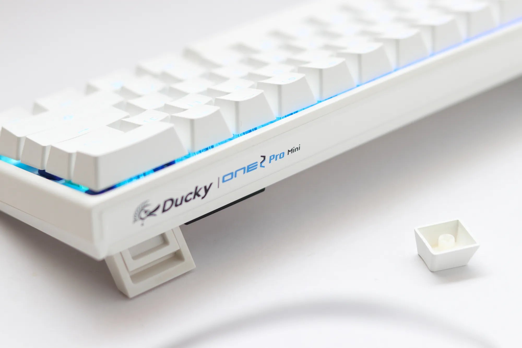 Ducky Keyboard One 2 Pro 60% Mechanical Keyboard; RGB; PBT Double Shot Keycaps - White- Cherry Black . - image 3