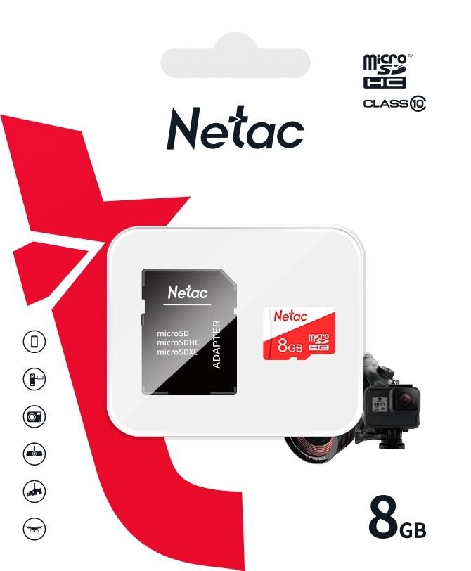 NETAC ECO 8GB MSD WITH ADAPTER