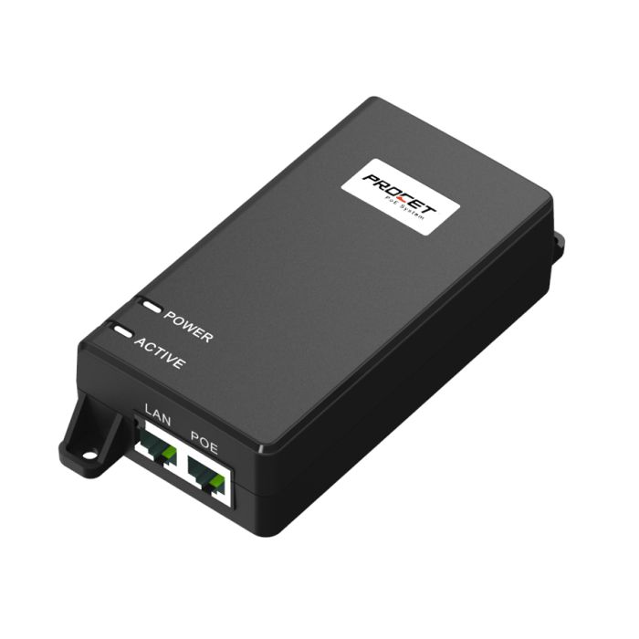 Procet Gigabit 55V 60W PoE Adapter with IEC Power Cable