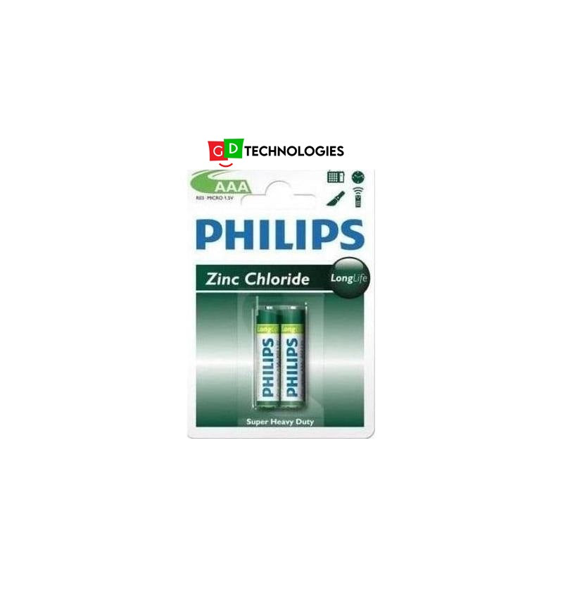 PHILIPS LONGLIFE BATTERY AAA 2 PACK