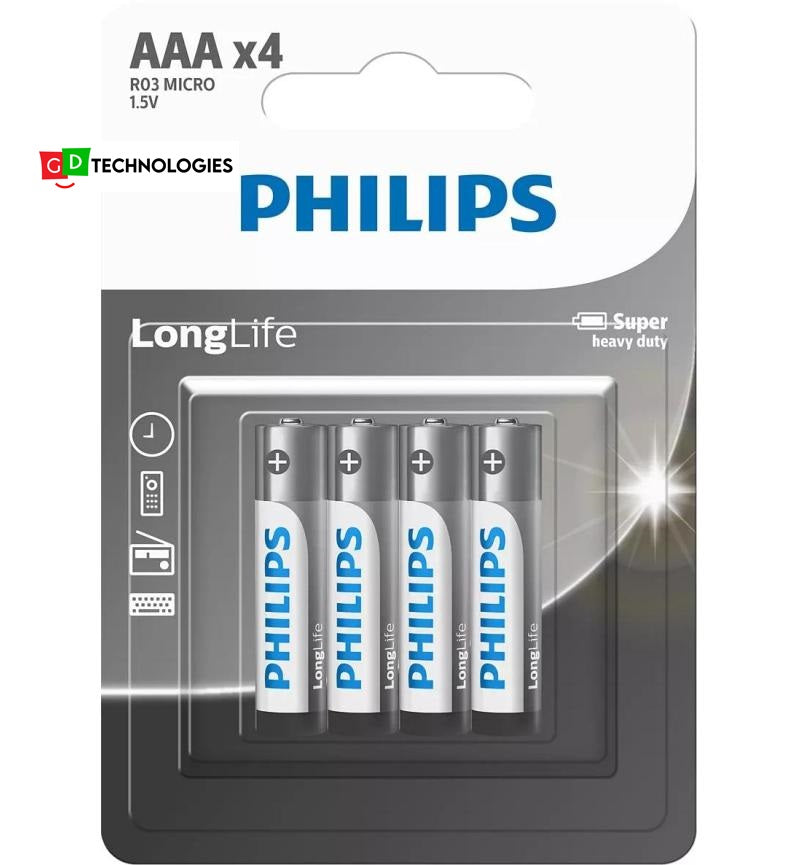 LONGLIFE BATTERY AAA 4 PACK