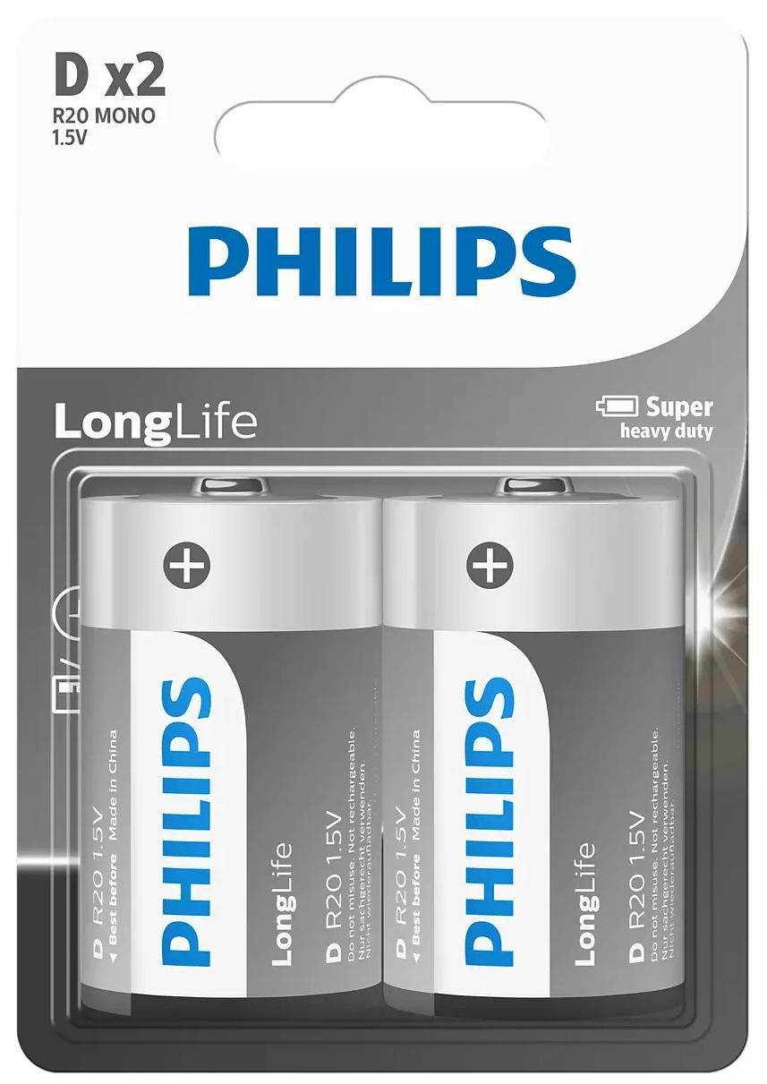 LONGLIFE BATTERY D 2 PACK