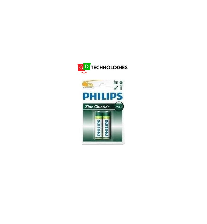 PHILIPS LONGLIFE BATTERY AA 2 PACK