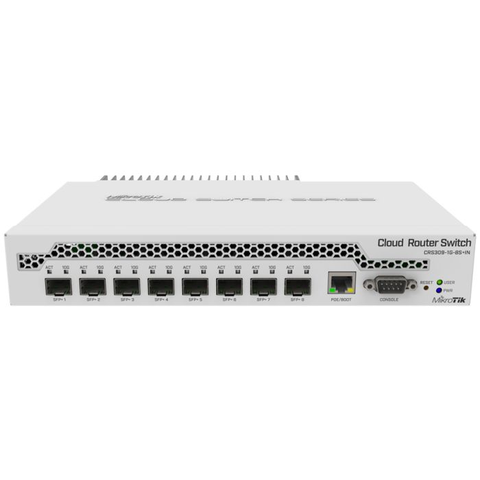 MikroTik Cloud Router Switch 8 Port SFP+ with PoE Input