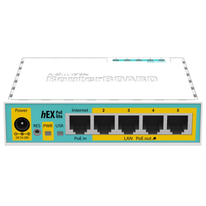 MikroTik hEX PoE Lite 5 Port Ethernet 4 PoE Router