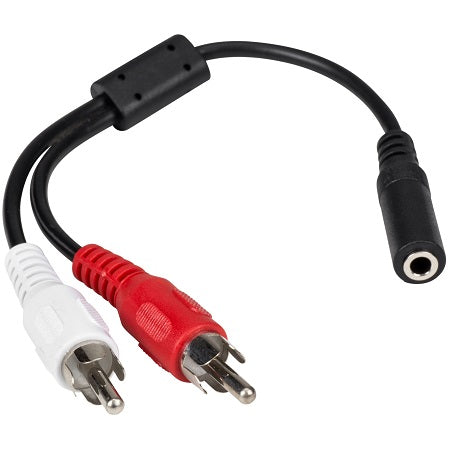 2 X RCA (MALE) TO STEREO (FEMALE)10CM - image 2