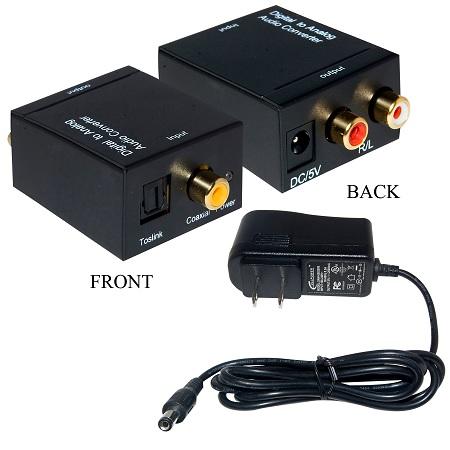 FEMALE OPTICAL TO FEMALE RCA