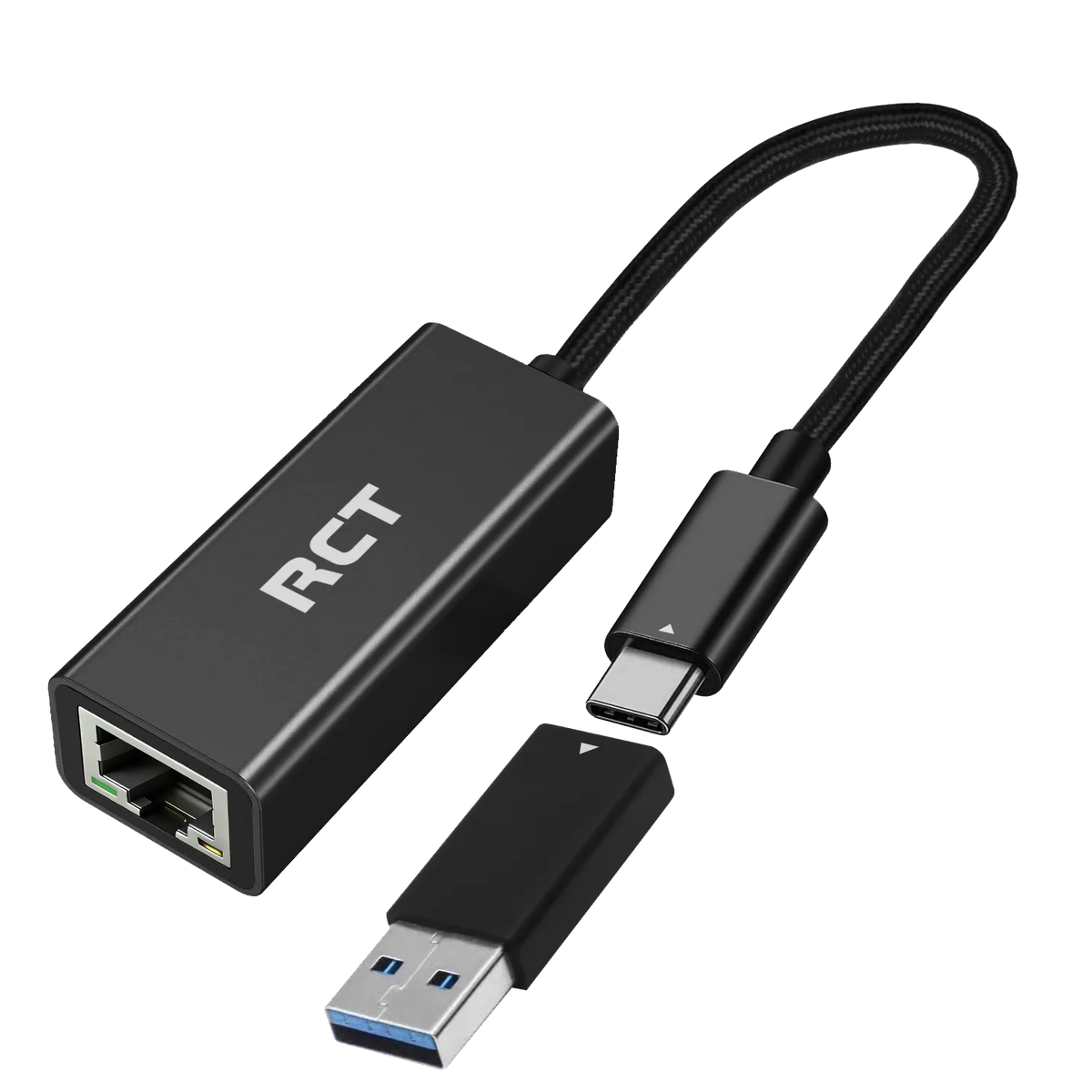 RCT USB 3.0 type Gigabit ethernet adapter with C & A converter - image 2