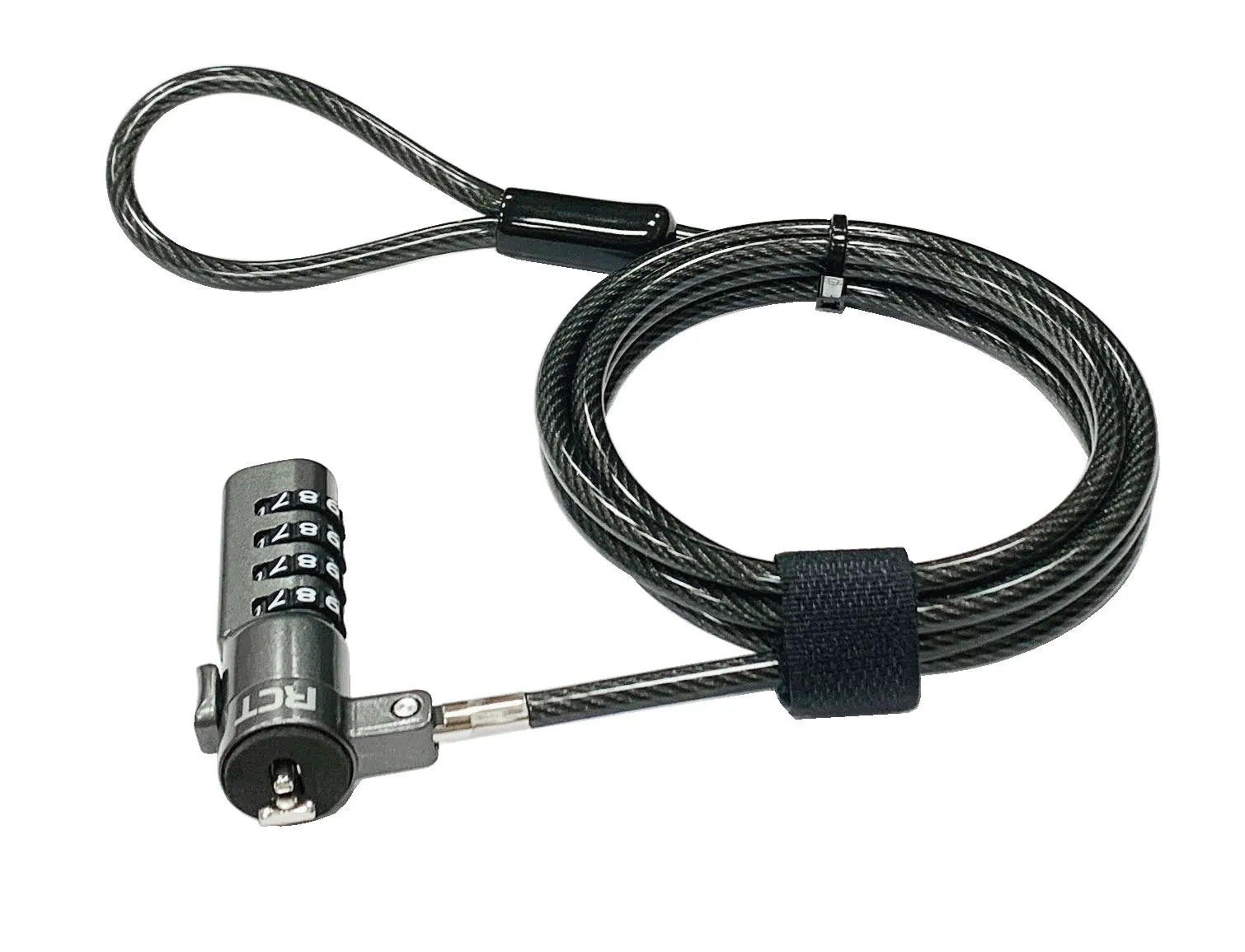 RCT 4 digit security lock; T-Bar | Kensington lock compatible plus adapter kit for devices with no slot; 1.5m