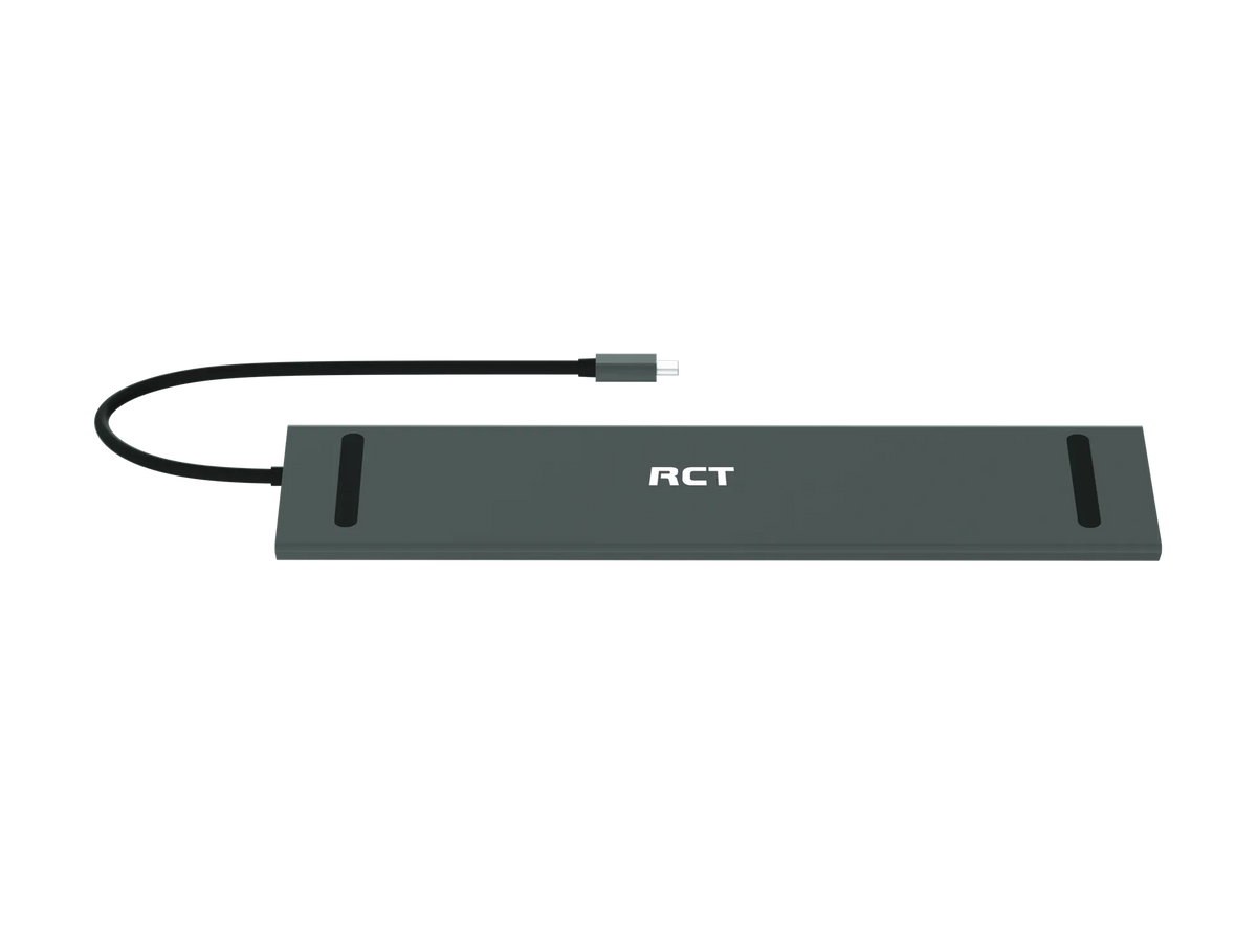 RCT 13-in-1 USB type C dock with 1 HDMI | 1 DP | 1 VGA | 3 USB 3.0 | 1 RJ45 | PD |  3.5mm audio & mic and SD/TF3.0 reader