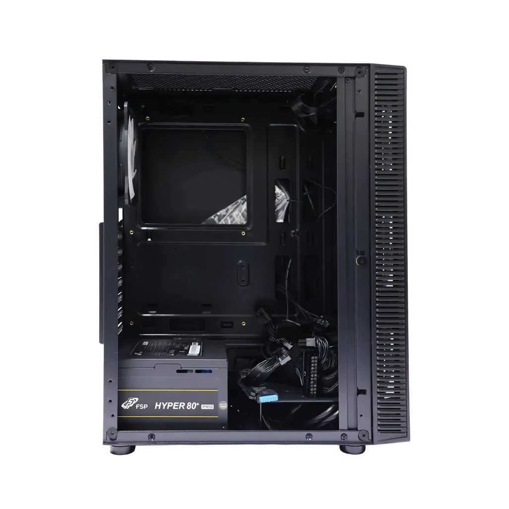 RCT Gaming ATX Case - Black + 550W; 4x RGB fans