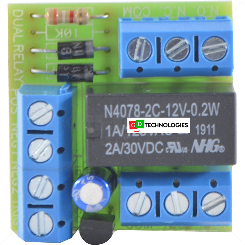 RELAY - ON-BOARD DOUBLE POLE AC/DC