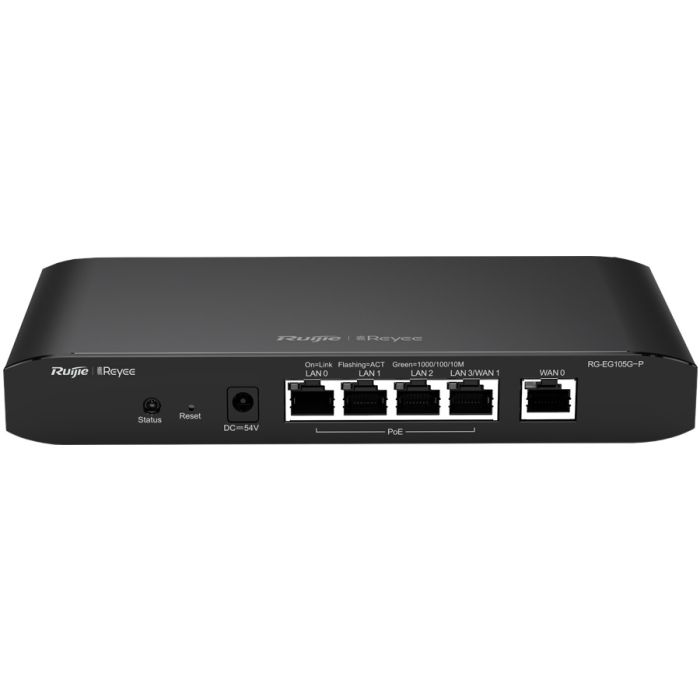 Reyee 5 Port Gigabit 2 WAN 4 PoE 54W Cloud Router