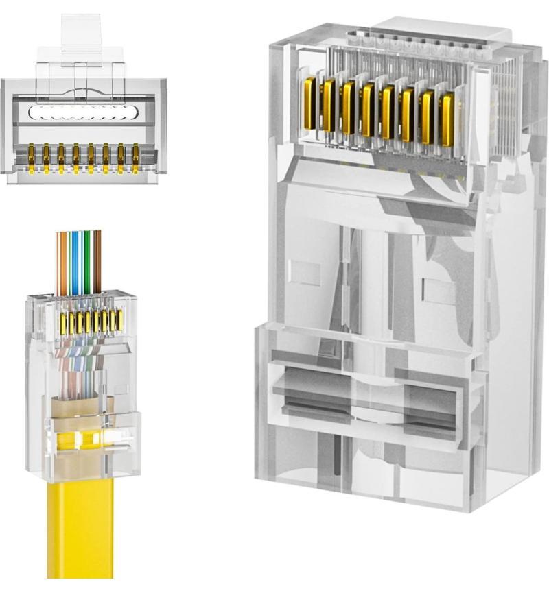 PASS THROUGH RJ45 CONNECTORS (100) - image 2