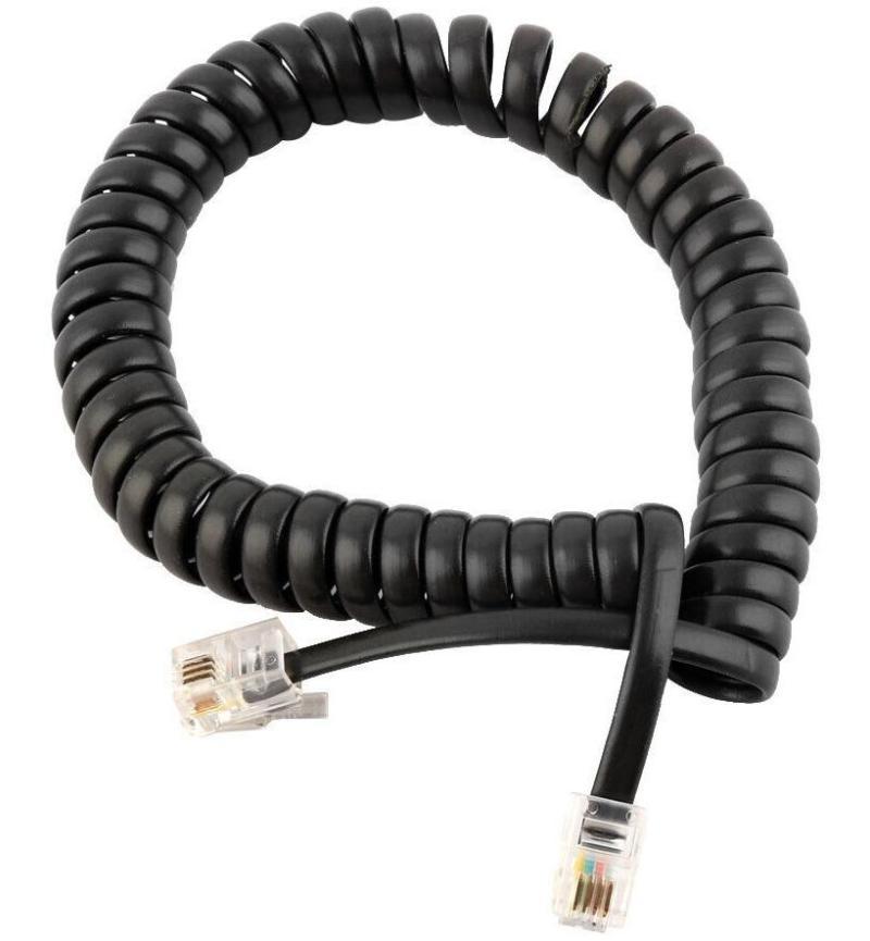 MOD CURLY TELEPHONE CORD RJ9 3M - image 2