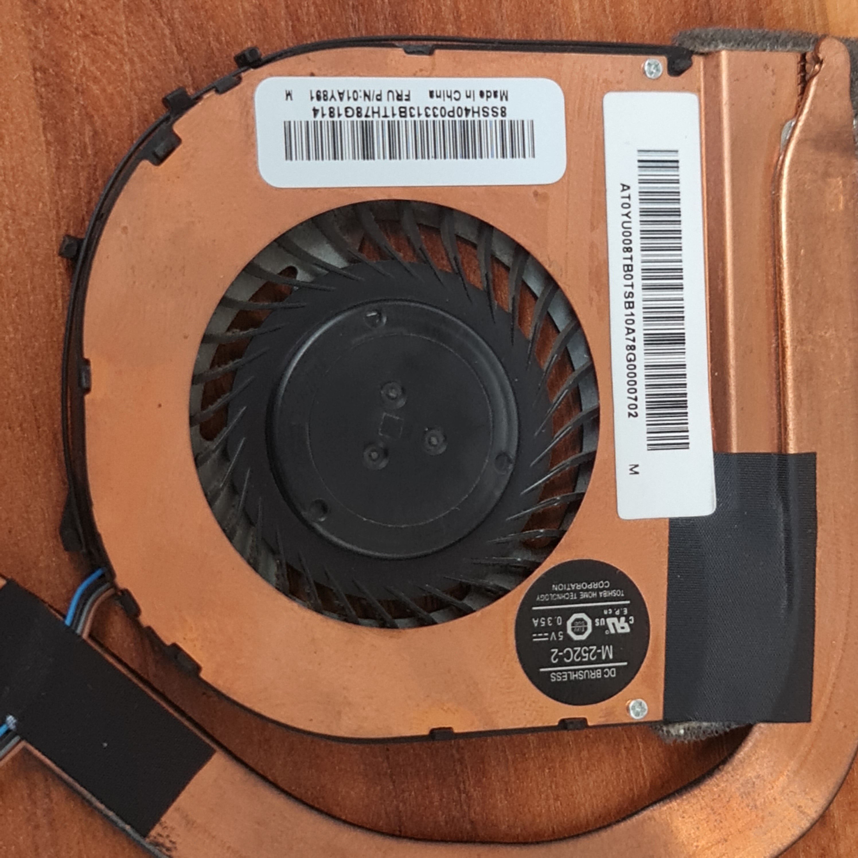 Lenovo Thinkpad T460s T470s Laptop Cpu Heatsink Fan Used