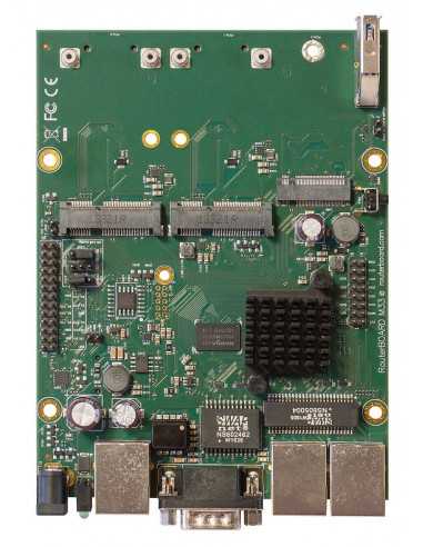 MikroTik RouterBOARD M33G with 3 Gigabit LAN, 2 MiniPCI-e, 2 Sim slot, USB 3.0, PoE in