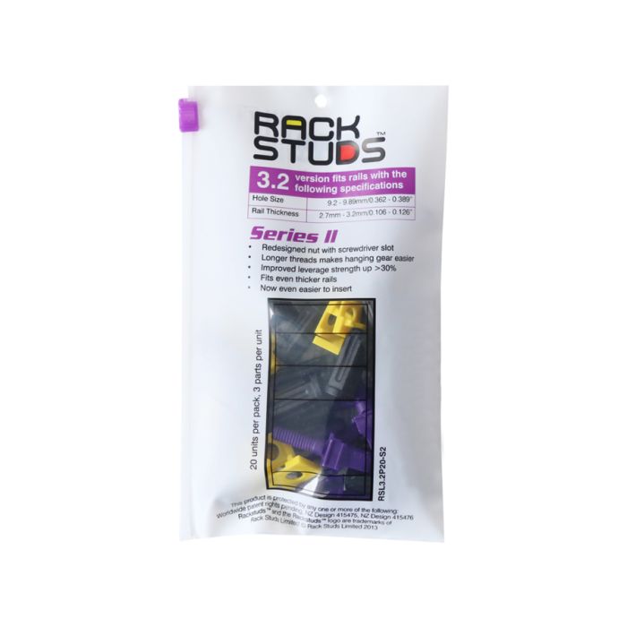 Rackstuds 3.2mm 20 Pack Purple