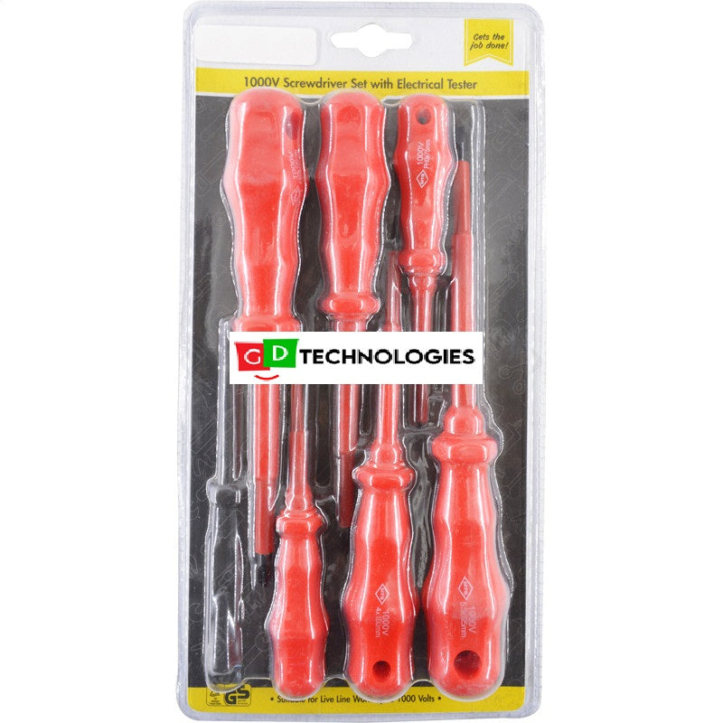 SCREWDRIVER SET - 7 PIECE 1000V WITH TESTER HON7810