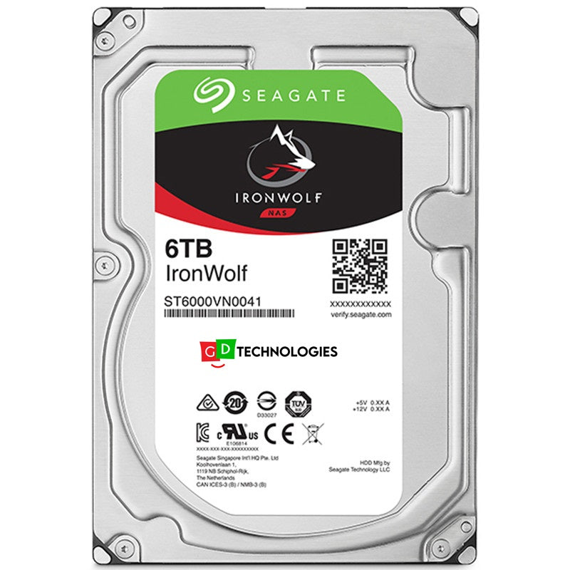 SEAGATE IRONWOLF NAS HARD DRIVE 6TB SATA 3.5"