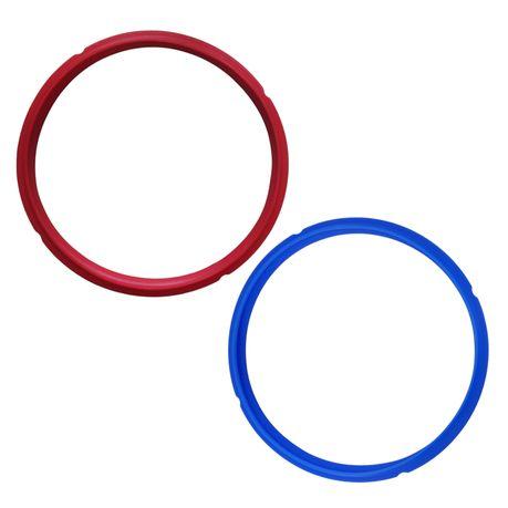 SEALING RINGS (2) - RED+BLUE (DARK)