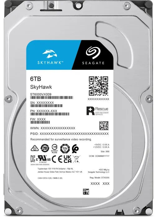 Seagate Skyhawk ST6000VX009 6TB 3.5'' HDD Surveillance Drives; SATA 6GB/s Interface; 8+ Bays Supported; MTBF: 1M Hr's; Camera's - image 3