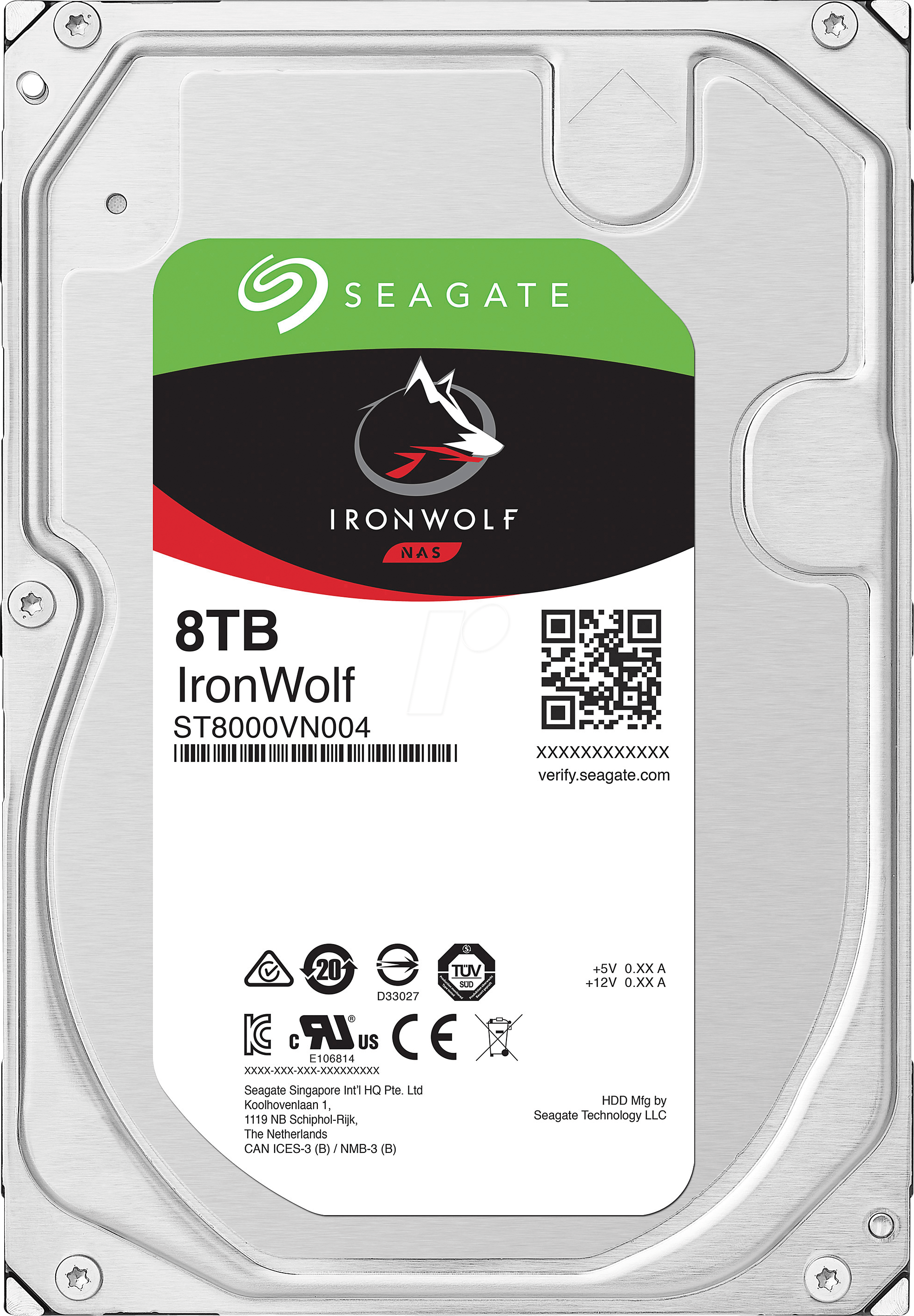 3.5: SATA   8TB IRONWOLF