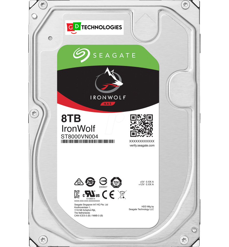 SEAGATE IRONWOLF 8TB 3.5" HARD DRIVE