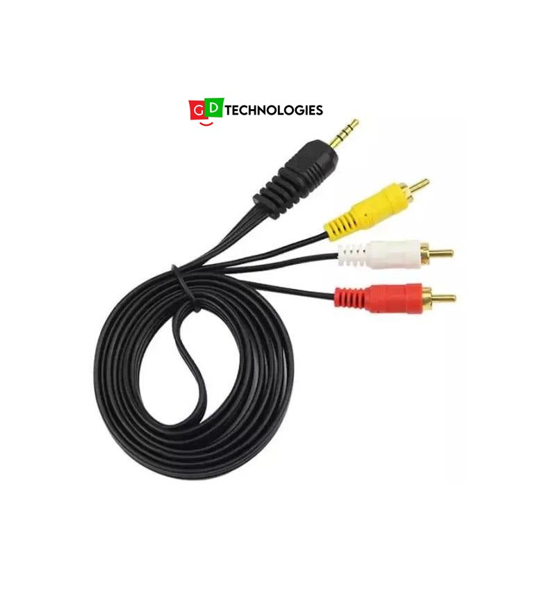 MICROWORLD MALE TO MALE 3 X RCA 1.5M