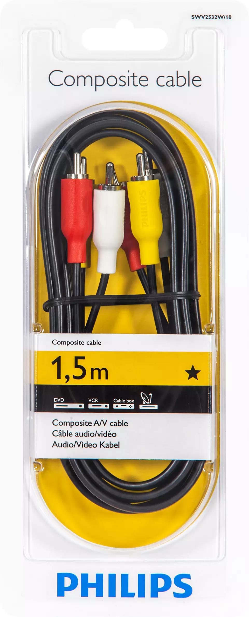 PHILIPS 3 RCA TO 3 RCA 1.5MTR - image 2