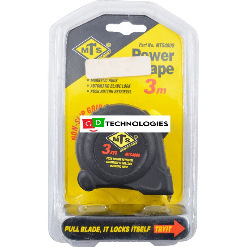 TAPE MEASURE - MTS 3Mx16MM SUPER GRIP AU/LOC